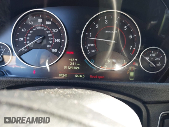2014 BMW 3 Series 335i with VIN WBA3A9G55ENS64497, listed as a IAAI auction lot 41230908 with 94,244 mi miles. Bid and sale history available at carsss.com. Image 7.