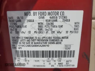 2011 Ford Escape Limited with VIN 1FMCU9EG5BKA29010, listed as a Copart auction lot 53888845 with 164,998 mi miles and Clean Title. Bid and sale history available at carsss.com. Image 13.