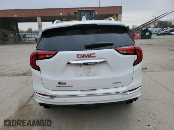 2019 GMC Terrain Denali with VIN 3GKALXEX1KL137663, listed as a Copart auction lot 52189135 with 98,477 mi miles and Salvage title. Bid and sale history available at DreamBid. Image 6.