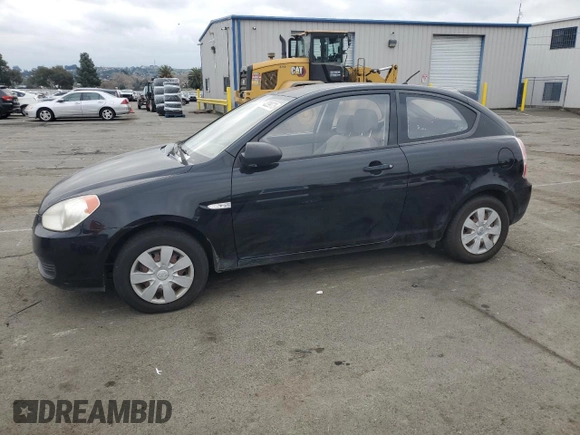 2007 Hyundai Accent GS with VIN KMHCM36C47U039595, listed as a Copart auction lot 43399775 with 107,882 mi miles and Salvage title. Bid and sale history available at DreamBid. Image 1.