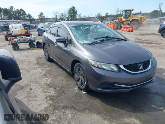 2015 Honda Civic Sedan LX with VIN 19XFB2E55FE061929, listed as a IAAI auction lot 41711847 with 140,906 mi miles. Bid and sale history available at carsss.com. Image 1.