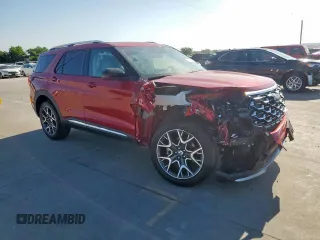 2025 Ford Explorer Platinum with VIN 1FMWK8HC2SGB58993, listed as a Copart auction lot 58005875 with 4,917 mi miles and Salvage title. Bid and sale history available at DreamBid. Image 4.