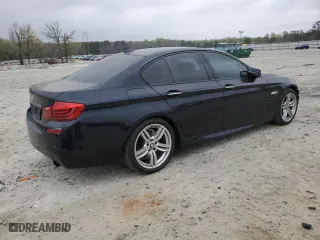 2015 BMW 5 Series 535i with VIN WBA5B1C51FD921235, listed as a Copart auction lot 50905745 with 155,484 mi miles and Salvage Title. Bid and sale history available at carsss.com. Image 3.