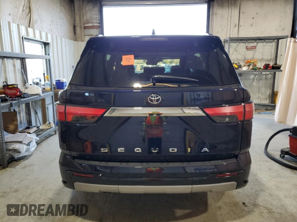 2023 Toyota Sequoia SR5 with VIN 7SVAAABA4PX006078, listed as a Copart auction lot 84001864 with 7,492 mi miles and Salvage Title. Bid and sale history available at carsss.com. Image 6.