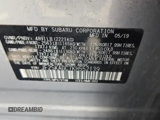 2019 Subaru Forester Premium with VIN JF2SKAGC7KH552139, listed as a IAAI auction lot 42566945 with 204,278 mi miles and . Bid and sale history available at DreamBid. Image 5.