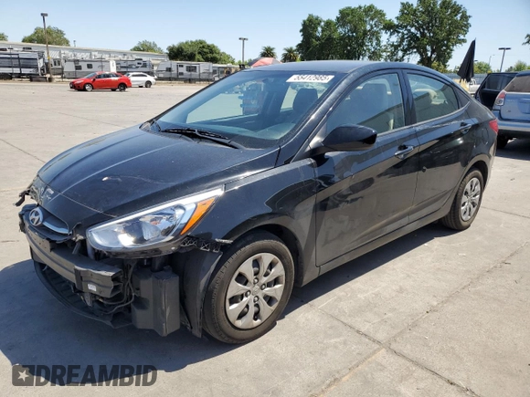 2017 Hyundai Accent SE with VIN KMHCT4AE4HU245762, listed as a Copart auction lot 55412985 with 74,166 mi miles and Salvage Title. Bid and sale history available at carsss.com. Image 1.
