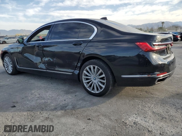 2020 BMW 7 Series 740i with VIN WBA7T2C01LGL17386, listed as a Copart auction lot 49496215 with 44,801 mi miles and Salvage title. Bid and sale history available at DreamBid. Image 2.