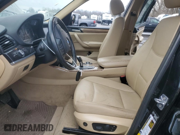 2012 BMW X3 28i with VIN 5UXWX5C50CL720703, listed as a Copart auction lot 46665185 with 143,541 mi miles and Salvage Title. Bid and sale history available at DreamBid. Image 7.