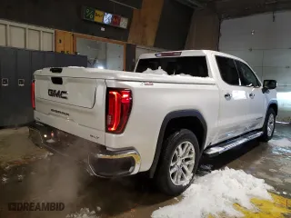 2019 GMC Sierra 1500 SLT with VIN 1GTU9DEL9KZ194043, listed as a Copart auction lot 87846955 with 63,699 mi miles and Salvage Title. Bid and sale history available at carsss.com. Image 3.