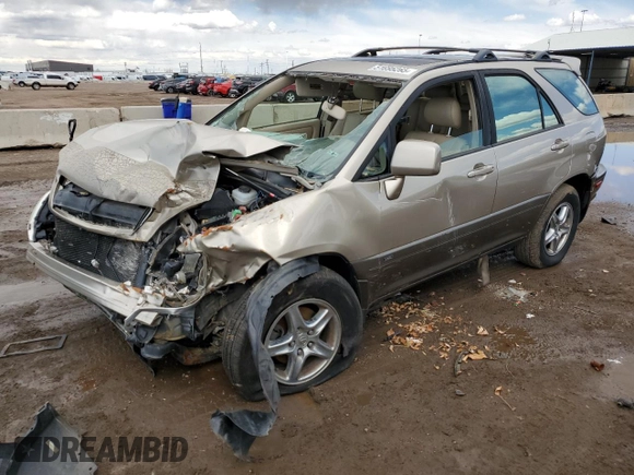 2003 Lexus RX 300 z VIN JTJHF10U030310130, wystawiony jako Copart lot #51695265 z przebiegiem 126 339 mil mil oraz Szkoda całkowita • Salvage title. Historia ofert i sprzedaży dostępna na DreamBid. Obrazek 1.