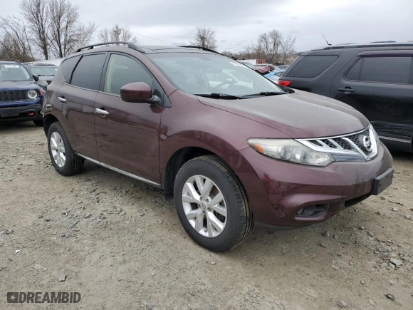 2014 Nissan Murano SL with VIN JN8AZ1MU4EW406286, listed as a Copart auction lot 46059485 with 89,633 mi miles and Salvage Title. Bid and sale history available at carsss.com. Image 4.