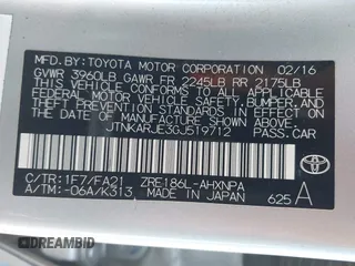 2016 Scion iM z VIN JTNKARJE3GJ519712, wystawiony jako IAAI lot #41827680 z przebiegiem 90 283 mil mil oraz . Historia ofert i sprzedaży dostępna na DreamBid. Obrazek 9.