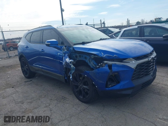 2019 Chevrolet Blazer RS z VIN 3GNKBERS3KS612362, wystawiony jako IAAI lot #41978218 z przebiegiem 90 242 mil mil oraz . Historia ofert i sprzedaży dostępna na DreamBid. Obrazek 1.