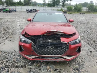 2019 Genesis G70 Dynamic with VIN KMTG34LE2KU021837, listed as a Copart auction lot 57754815 with 41,586 mi miles and Salvage title. Bid and sale history available at DreamBid. Image 5.