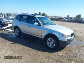 2004 BMW X3 3.0i with VIN WBXPA93424WA61387, listed as a IAAI auction lot 40321921 with 179,360 mi miles. Bid and sale history available at carsss.com. Image 1.