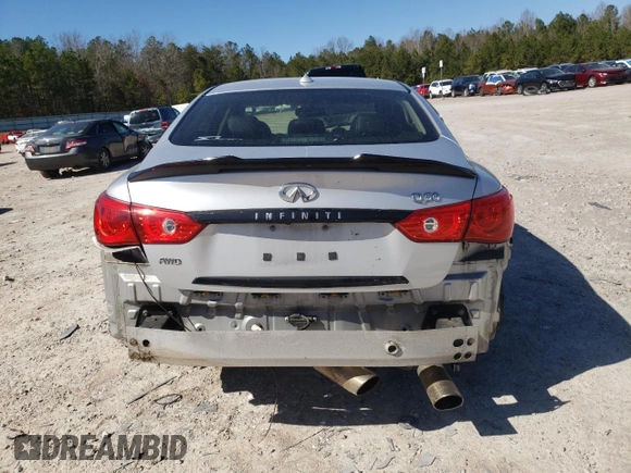 2016 Infiniti Q50 Premium with VIN JN1EV7AR0GM343412, listed as a Copart auction lot 48701635 with 133,669 mi miles and Salvage Title. Bid and sale history available at DreamBid. Image 6.