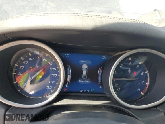 2018 Maserati Ghibli GranSport with VIN ZAM57XSSXJ1300791, listed as a Copart auction lot 72569914 with 103,484 mi miles and Salvage Title. Bid and sale history available at carsss.com. Image 9.