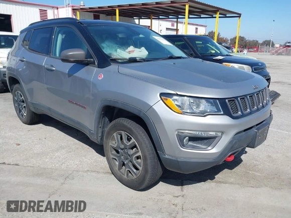 2019 Jeep Compass Trailhawk with VIN 3C4NJDDBXKT627350, listed as a IAAI auction lot 41803263 with 63,768 mi miles and . Bid and sale history available at DreamBid. Image 1.