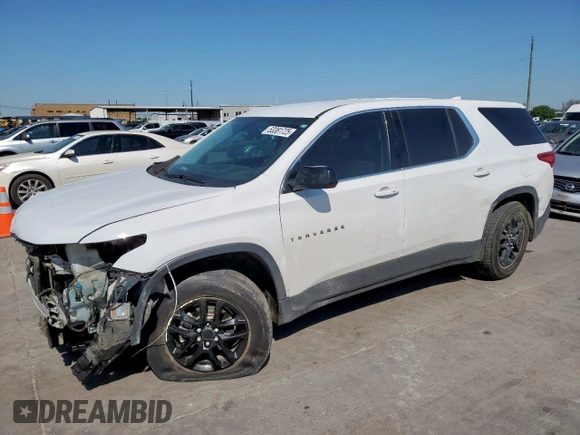 2020 Chevrolet Traverse LS with VIN 1GNERFKW6LJ252776, listed as a Copart auction lot 53381725 with 0 mi miles and Salvage Title. Bid and sale history available at carsss.com. Image 1.