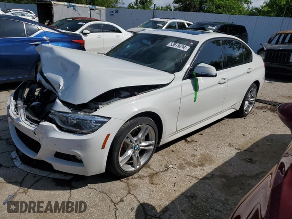 2017 BMW 3 Series 340i xDrive with VIN WBA8B7C30HK858738, listed as a Copart auction lot 53578294 with 73,881 mi miles and Salvage Title. Bid and sale history available at carsss.com. Image 1.