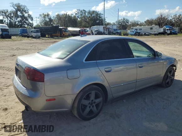 2005 Audi A4 3.2L with VIN WAUDG78E45A528323, listed as a Copart auction lot 78052334 with 189,435 mi miles and Salvage Title. Bid and sale history available at carsss.com. Image 3.
