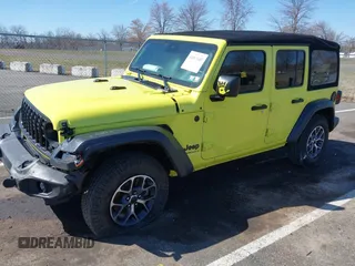2024 Jeep Wrangler Willys with VIN 1C4PJXDN8RW111092, listed as a IAAI auction lot 41812607 with 34,873 mi miles. Bid and sale history available at carsss.com. Image 2.