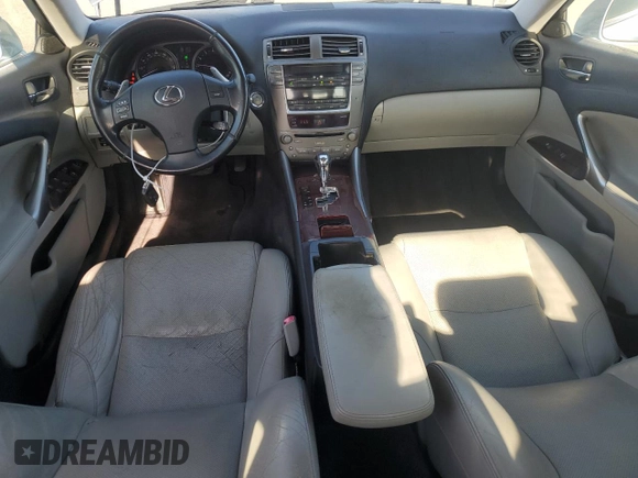 2006 Lexus IS 250 with VIN JTHCK262065003793, listed as a Copart auction lot 50196065 with 302,254 mi miles and Salvage Title. Bid and sale history available at DreamBid. Image 8.