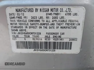 2012 Infiniti G25 x z VIN JN1DV6ARXCM731229, wystawiony jako IAAI lot #42403795 z przebiegiem 208 296 mil mil oraz . Historia ofert i sprzedaży dostępna na DreamBid. Obrazek 9.