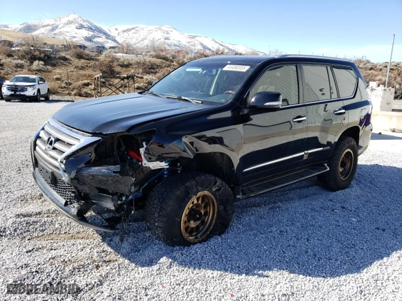 2018 Lexus GX with VIN JTJJM7FX1J5183819, listed as a Copart auction lot 44490355 with 53,789 mi miles and Salvage Title. Bid and sale history available at carsss.com. Image 1.