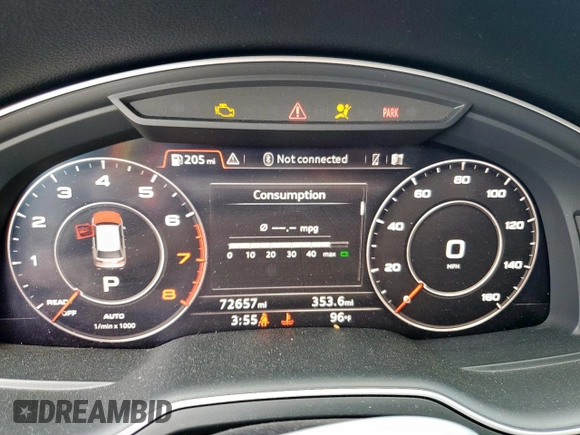 2018 Audi Q7 Premium Plus z VIN WA1LAAF79JD053093, wystawiony jako Copart lot #59141735 z przebiegiem 72 657 mil mil oraz Szkoda całkowita • Salvage title. Historia ofert i sprzedaży dostępna na DreamBid. Obrazek 9.