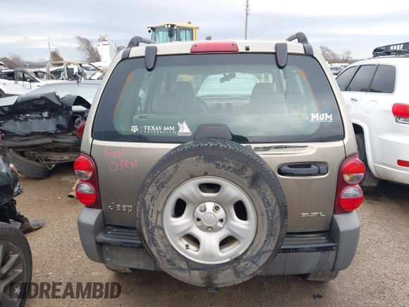 2007 Jeep Liberty Sport with VIN 1J4GK48K77W502284, listed as a IAAI auction lot 41323341 with 223,050 mi miles. Bid and sale history available at carsss.com. Image 16.