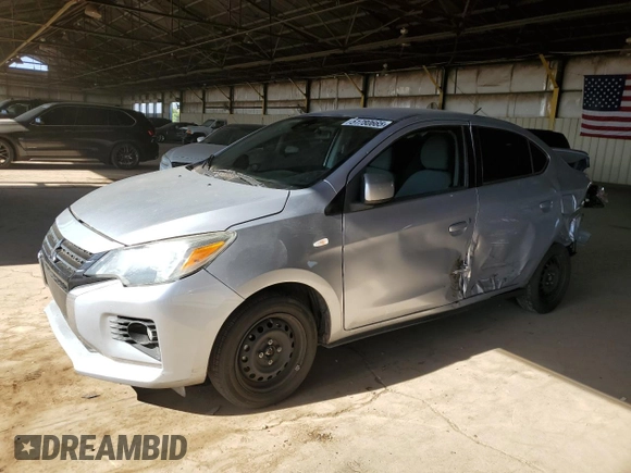 2021 Mitsubishi Mirage ES with VIN ML32FUFJ8MHF05568, listed as a Copart auction lot 51780665 with 80,960 mi miles and Salvage title. Bid and sale history available at DreamBid. Image 1.