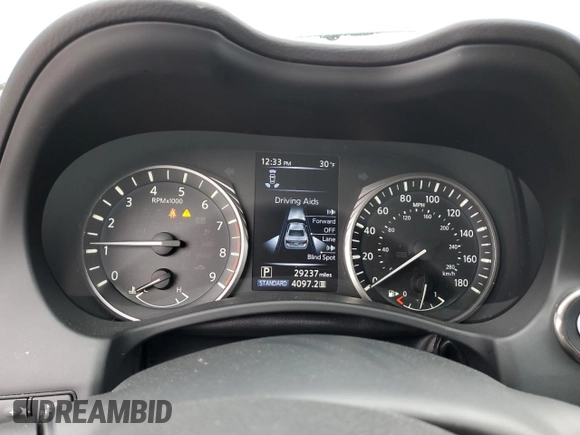 2021 Infiniti Q50 Red Sport 400 with VIN JN1FV7DPXMM850635, listed as a Copart auction lot 88910655 with 29,237 mi miles and Salvage Title. Bid and sale history available at DreamBid. Image 9.