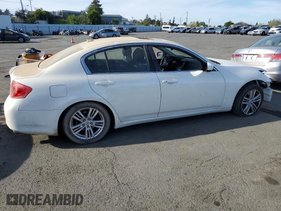 2011 Infiniti G25 Journey with VIN JN1DV6AP2BM831418, listed as a Copart auction lot 50463335 with Not provided miles and Salvage title. Bid and sale history available at DreamBid. Image 3.