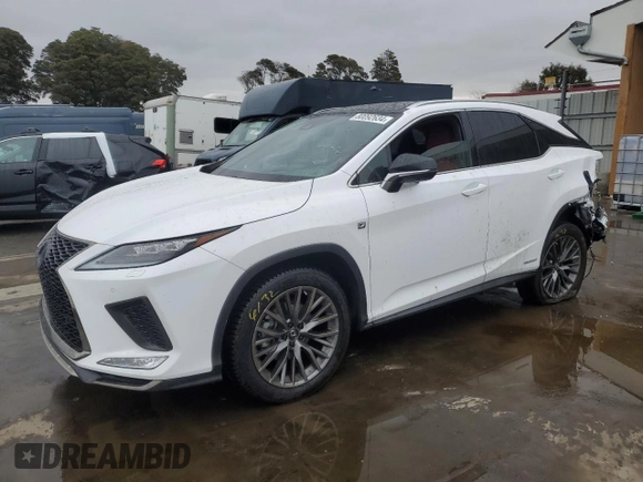 2021 Lexus RX with VIN 2T2YGMDA4MC058886, listed as a Copart auction lot 80092634 with 82,460 mi miles and Salvage Title. Bid and sale history available at carsss.com. Image 1.