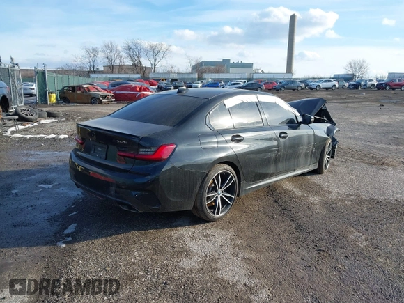 2020 BMW 3 Series M340i with VIN WBA5U7C05LAF54356, listed as a IAAI auction lot 41223565 with Not Provided miles. Bid and sale history available at carsss.com. Image 4.