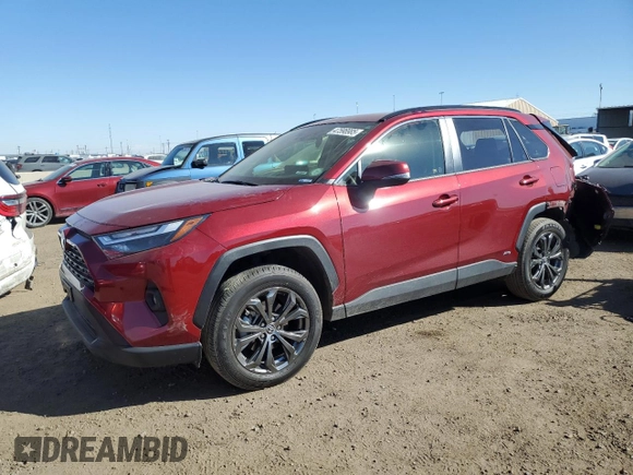 2024 Toyota RAV4 Hybrid XLE Premium with VIN JTMB6RFVXRD120389, listed as a Copart auction lot 47596985 with 16,956 mi miles and Salvage Title. Bid and sale history available at DreamBid. Image 1.