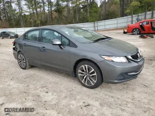 2013 Honda Civic Sdn LX with VIN 2HGFB2F56DH599198, listed as a Copart auction lot 51255195 with 122,112 mi miles and Salvage Title. Bid and sale history available at carsss.com. Image 4.