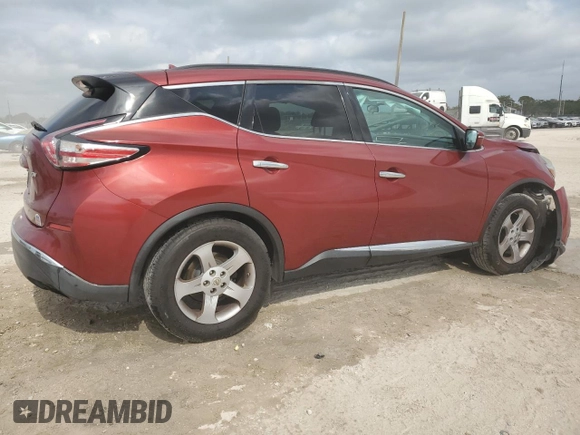 2016 Nissan Murano SV with VIN 5N1AZ2MG0GN114604, listed as a Copart auction lot 53262765 with Not Provided miles and Salvage Title. Bid and sale history available at carsss.com. Image 3.