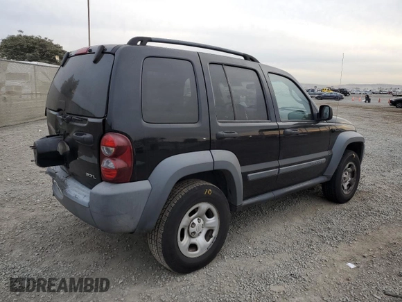 2005 Jeep Liberty Sport with VIN 1J4GK48K65W592508, listed as a Copart auction lot 84253564 with 145,375 mi miles and Salvage Title. Bid and sale history available at carsss.com. Image 3.