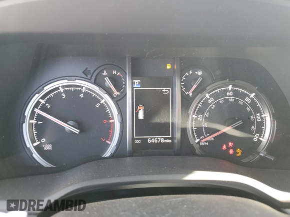 2020 Toyota 4Runner SR5 with VIN JTEBU5JR6L5796327, listed as a Copart auction lot 58656965 with 64,678 mi miles and Salvage title. Bid and sale history available at DreamBid. Image 9.