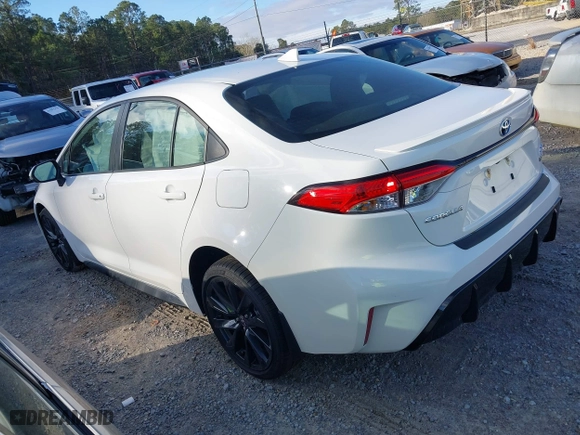 2024 Toyota Corolla Hybrid LE with VIN JTDBCMFEXRJ034285, listed as a IAAI auction lot 41181202 with 4,174 mi miles. Bid and sale history available at carsss.com. Image 3.