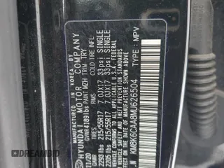 2021 Hyundai Kona SEL Plus with VIN KM8K6CAA8MU626504, listed as a Copart auction lot 87601905 with 127,729 mi miles and Salvage Title. Bid and sale history available at carsss.com. Image 14.