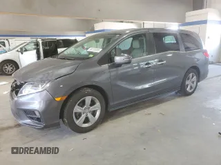 2019 Honda Odyssey EX-L z VIN 5FNRL6H7XKB123313, wystawiony jako Copart lot #56105555 z przebiegiem 50 313 mil mil oraz Szkoda całkowita • Salvage title. Historia ofert i sprzedaży dostępna na DreamBid. Obrazek 1.