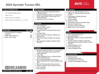 2024 Hyundai Tucson SEL z VIN 5NMJBCDE9RH329413, wystawiony jako Copart lot #58324545 z przebiegiem 52 373 mil mil oraz Nie do naprawy • Non repairable. Historia ofert i sprzedaży dostępna na DreamBid. Obrazek 13.