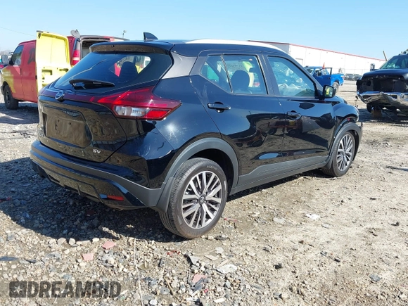 2021 Nissan Kicks SV with VIN 3N1CP5CV4ML497045, listed as a IAAI auction lot 41785445 with 75,768 mi miles. Bid and sale history available at carsss.com. Image 4.