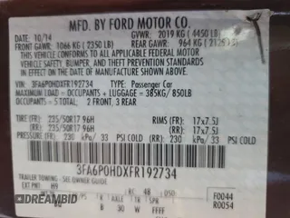 2015 Ford Fusion SE with VIN 3FA6P0HDXFR192734, listed as a Copart auction lot 63684215 with 154,437 mi miles and Clean title. Bid and sale history available at DreamBid. Image 12.