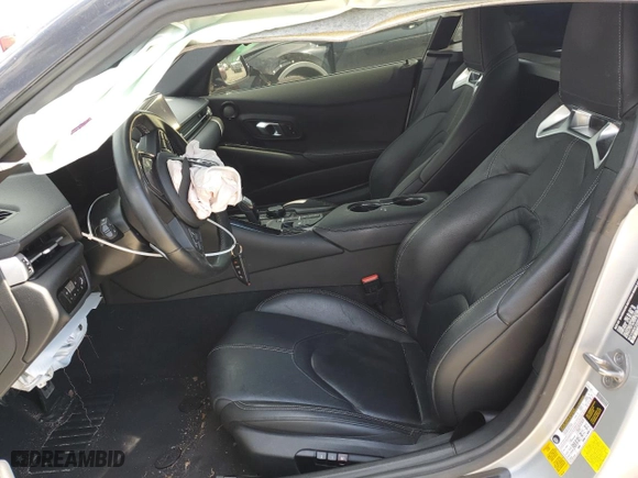 2022 Toyota GR Supra 3.0 with VIN WZ1DB0C02NW050038, listed as a Copart auction lot 47688985 with 0 mi miles and Salvage Title. Bid and sale history available at carsss.com. Image 7.