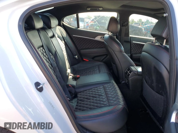 2019 Genesis G70 2.0T Advanced with VIN KMTG44LA1KU024612, listed as a Copart auction lot 60957484 with 78,019 mi miles and Salvage Title. Bid and sale history available at carsss.com. Image 10.