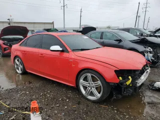 2013 Audi S4 Premium Plus with VIN WAUDGAFL0DA076190, listed as a Copart auction lot 80737894 with 107,369 mi miles and Salvage Title. Bid and sale history available at carsss.com. Image 4.